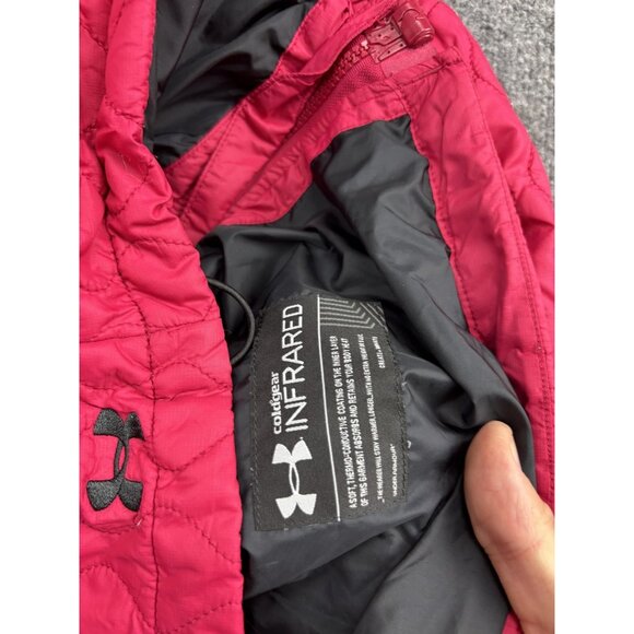 Under Armour Jacket Womens Medium Pink ColdGear Storm1 Infrared Quilted Full Zip - Picture 6 of 10